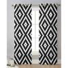 Geometric Square Texture Black White Sheer Curtains for Living Room Decoration Window Curtain Kitchen Tulle Voile Organza Drapes
