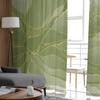 Gradient Watercolor Flower Sage Green Tulle Curtain For Living Room Bedroom Kitchen Decoration Window Voiles Tulle Curtain