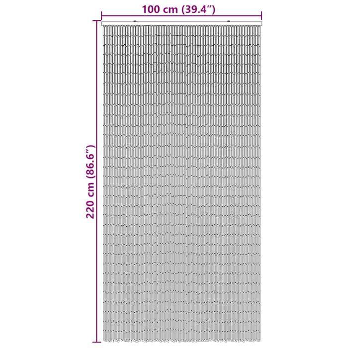 VidaXL Rideau anti-insectes gris foncé 100x220 cm bambou, rideau anti-mouches, moustiquaire de porte, rideau anti-mouches 4017450