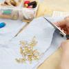 50Pcs P-Shaped Safety Pins Metal Badge Base Pins for Crafting Lapel Brooches DIY Sewing Reliable Rust-Resistant Secure Clasp