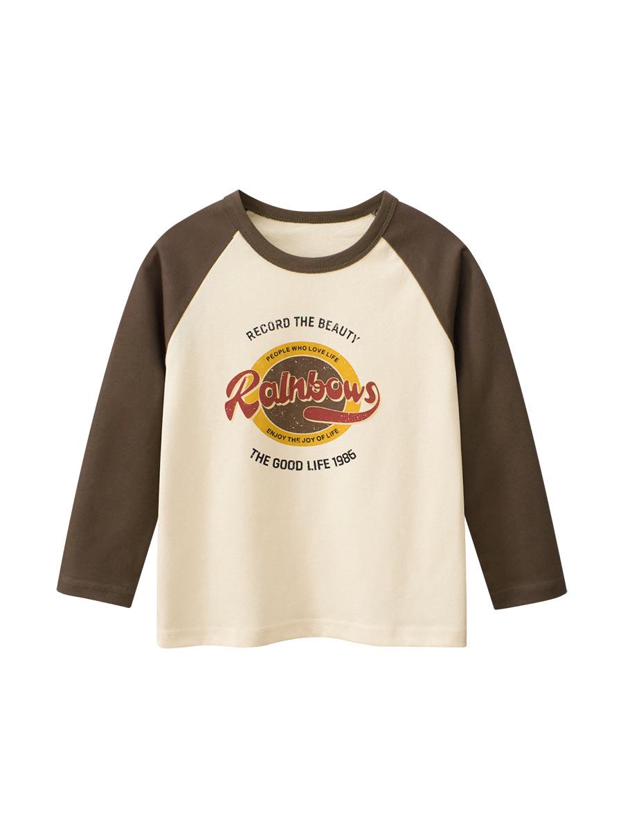 27KIDS Autumn Boys Raglan Long Sleeve T-Shirt - New Arrivals for Kids 120cm