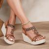 Women's New Casual and Versatile Beach Wedge Sandals Are Super Fashionable To Wear Outside.