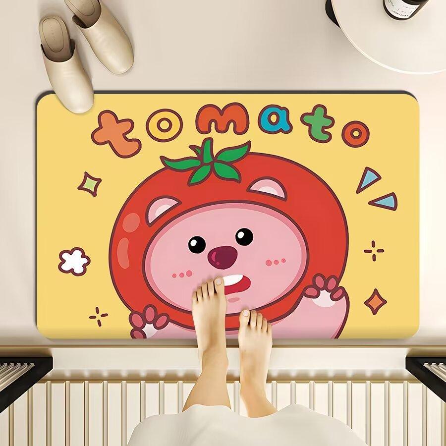 

Cute Entrance Door Dirty Floor Mat Household Entrance Bathroom Bathroom Water Absorption and Easy O Maintenance Foot Mat 50 * 80Cm