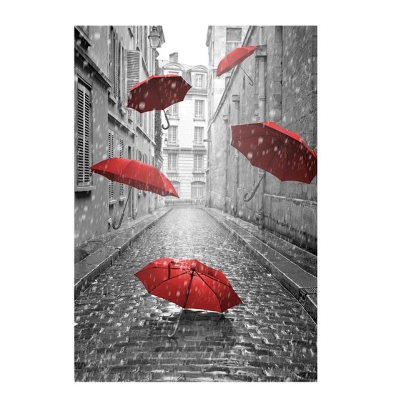 Paris Couples Walking Landscape Canvas Art Painting Modern City Abstract Eiffel Tower Watercolor Graffiti Poster Wall Home Decor