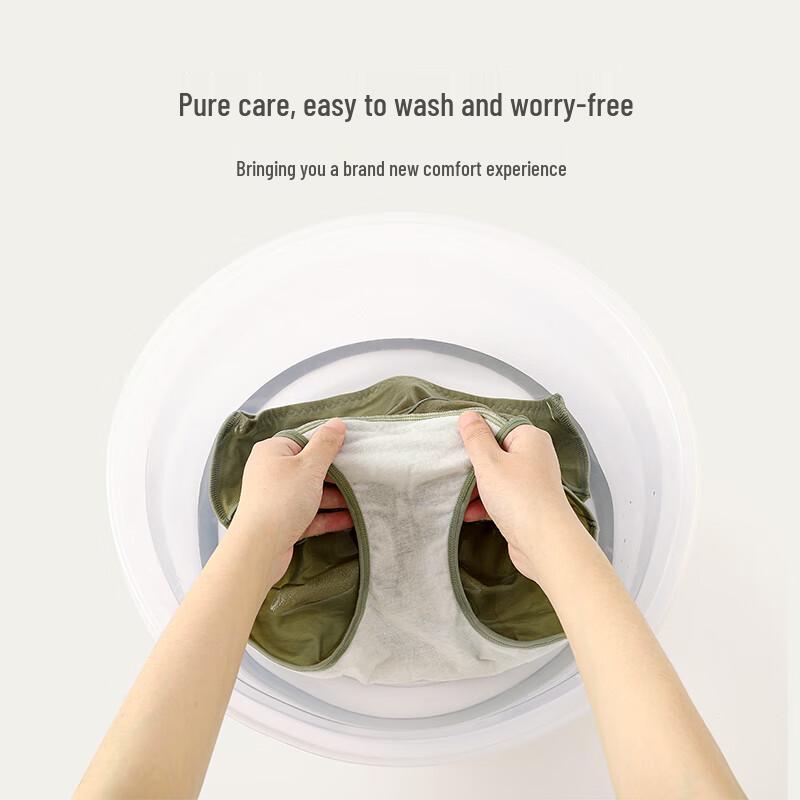 YOUNGYELL Women's High-Waist Antibacterial Period Underwear 3-Pack