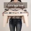 Elevated Double Bowl Pet Feeder: Folding Stainless Steel Water and Food Bowl for Cats and Dogs