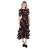 Anaya With Love Womens/Ladies Floral Keyhole Midi Dress