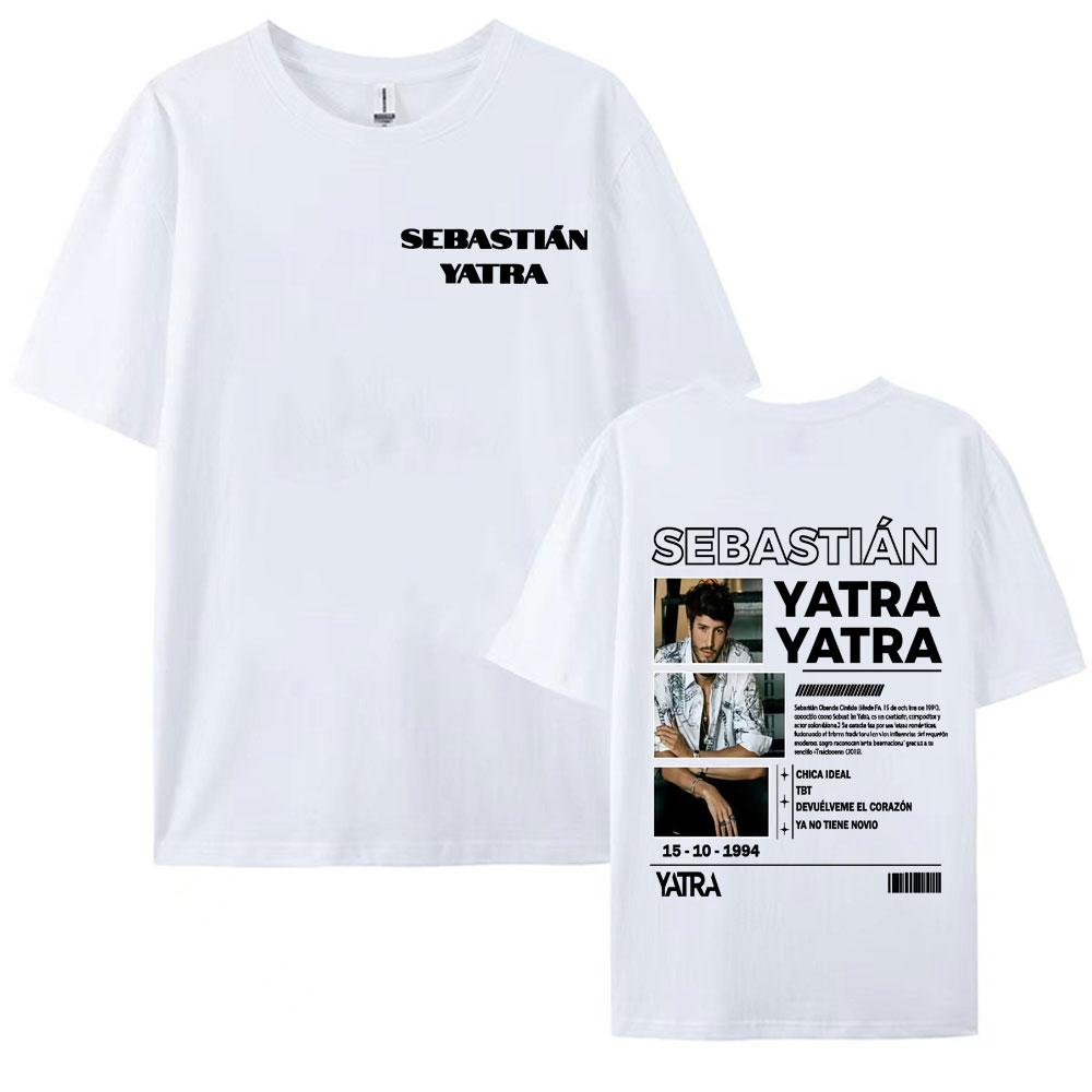 Singer SEBASTIAN YATRA Milagro 2025 Graphics Tshirts for Men Vintage Casual Comfort ONeck T Shirt Fashion Short Sleeve Tshirt