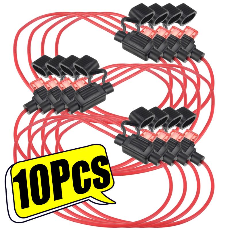 12V 30A 5/10pcs Mini Blade Car Fuse Holder Waterproof Fuse Socket In Line Cutoff Switch Adapter Splash-proof Box Fuse Holder