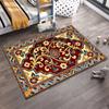 Vintage Floral Pattern Carpet with Burgundy, Blue, and Gold Design Suitable for use as an anti-slip for living room bedroom sofas