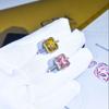 Eleganter Ring mit gelbem Diamantakzent, Prinzessinnenstil, rosa Kristall, offener Bandring, Verlobungsschmuck für Damen