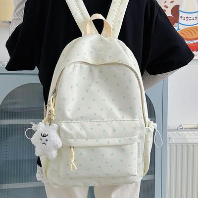Mochila com Estampa de Estrelas Mochila Escolar Estudantil Grande Capacidade Mochila Feminina