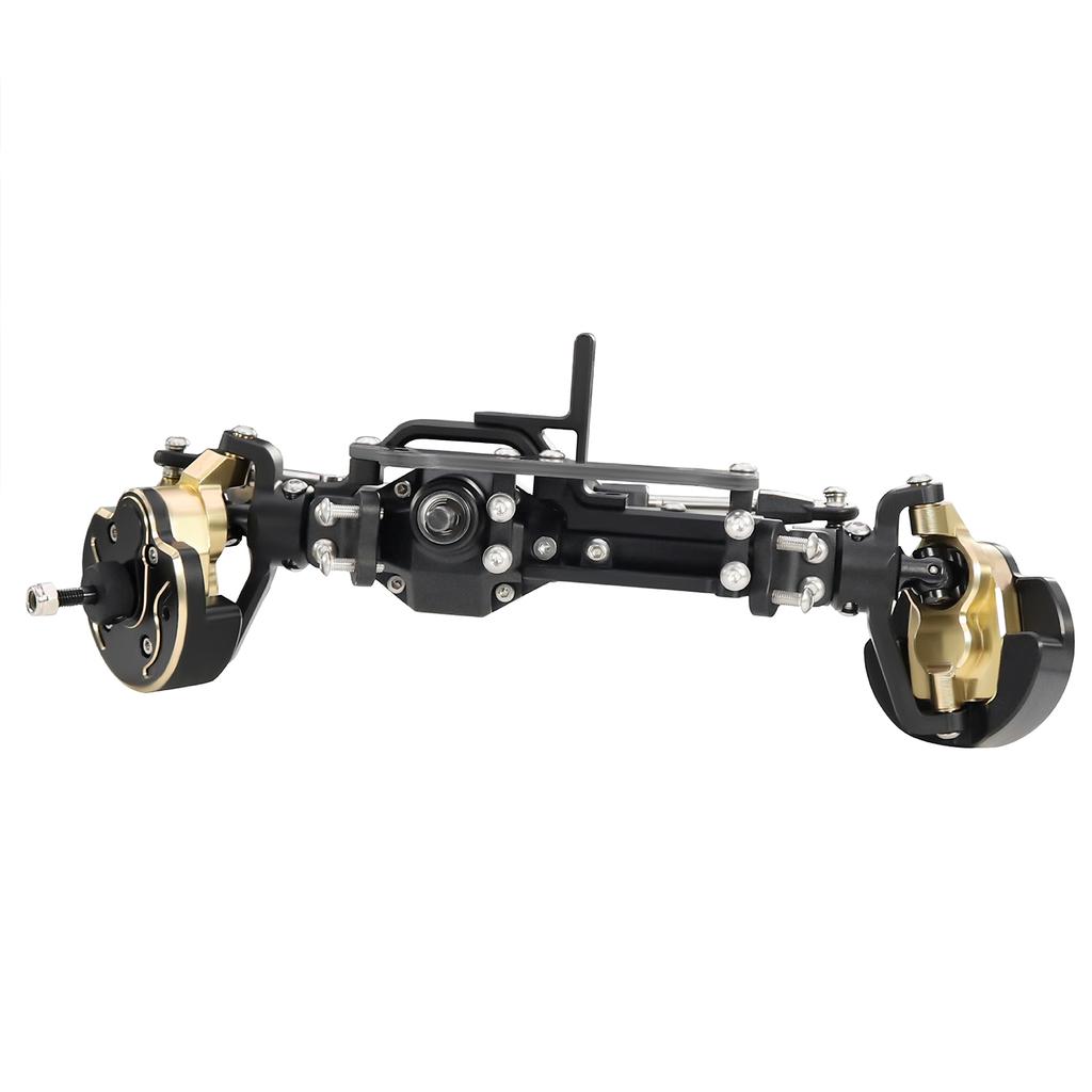 LCG Heavy Aluminum Front Rear Portal Axle Set+Brass Knuckles 50° 4WS for 1/10 RC Crawler Axial Capra 1.9 Chassis
