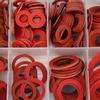 12 Sizes Red Steel Paper  Flat Washers Kit Insulation Washer Assorted Set with Box Insulation Washer Assorted