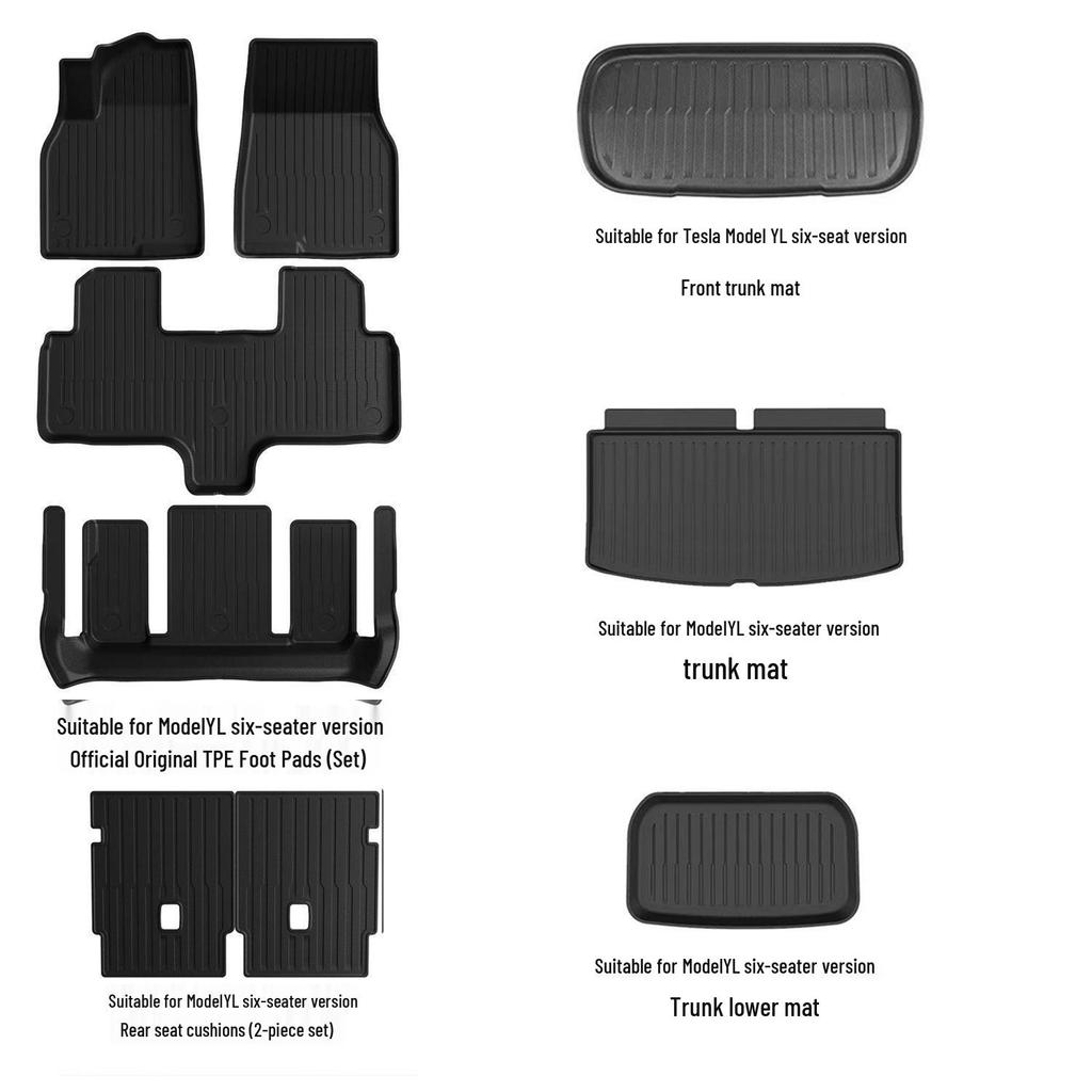 Tesla YL Model Foot Pads: TPE2026 for Six-Seater Car Modification Accessories