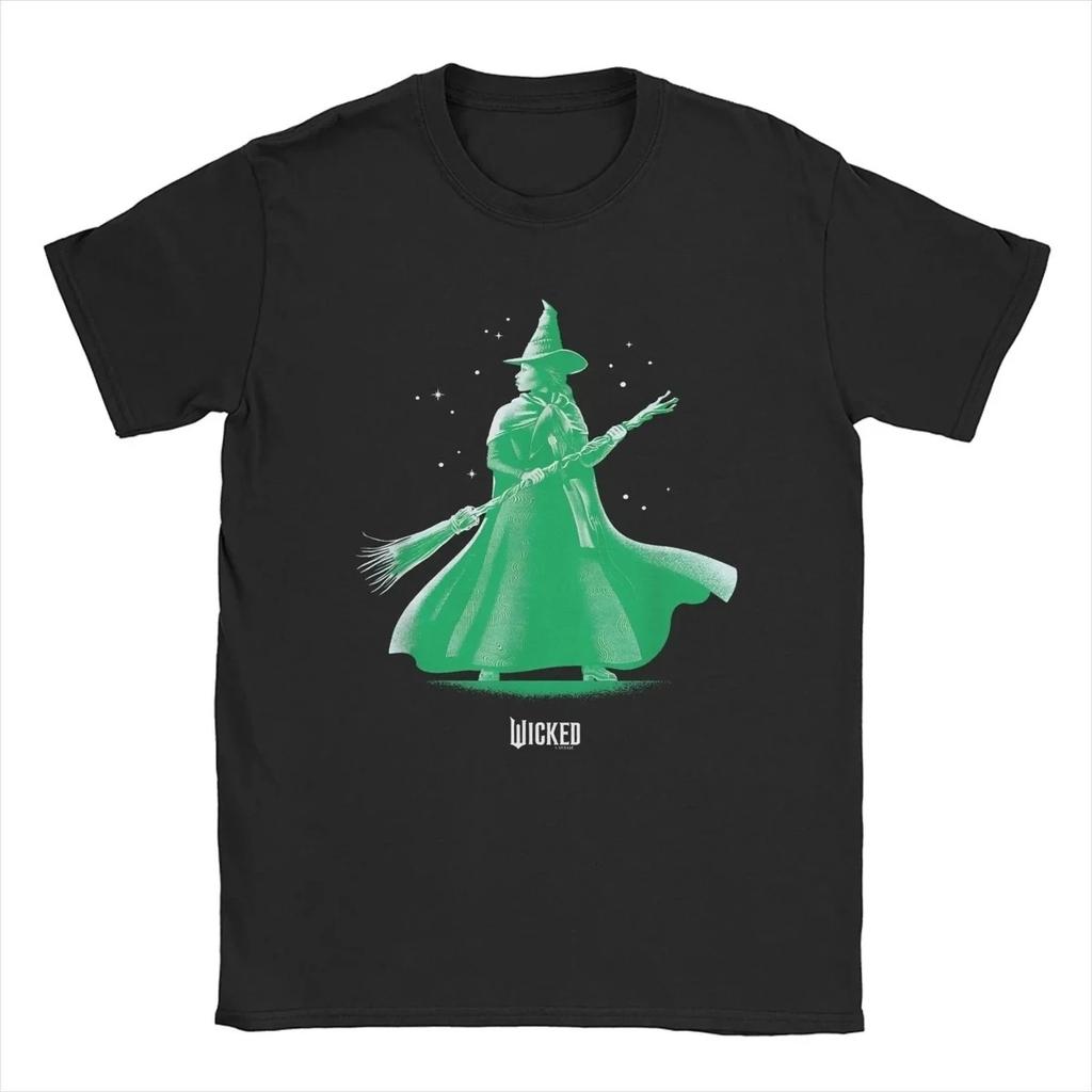 Mode Böse Glinda Tonale Pose T-Shirts Herren O-Ausschnitt Reine Baumwolle T-Shirts Magischer Film Kurzarm T-Shirt Geschenk Kleidung weich