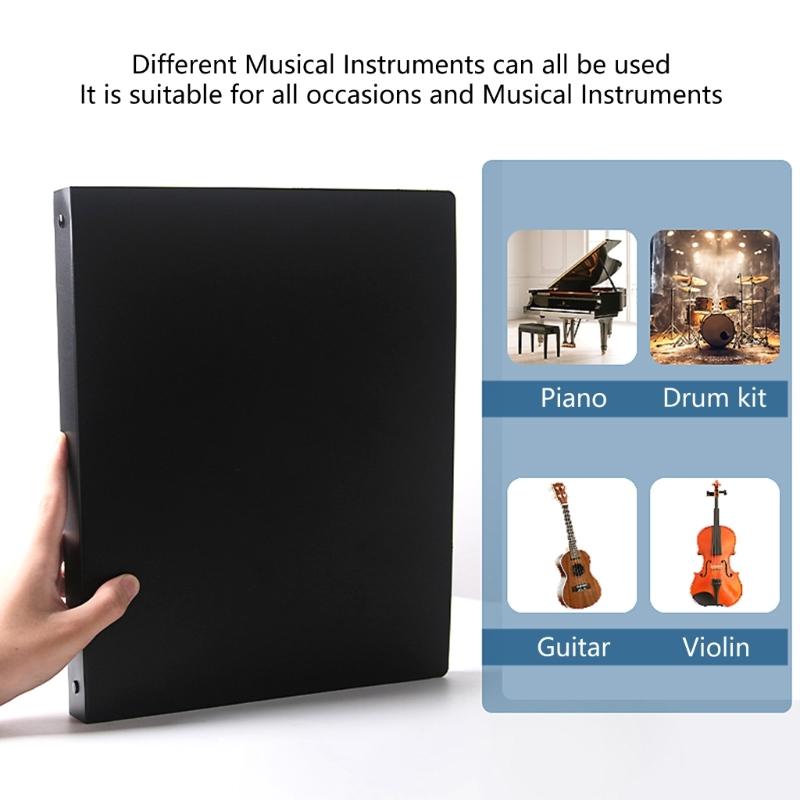 Portable 20 Pages Music Sheet File Paper Storage Folder Documents Holder 4 Size Music Score Folder Organizer Enduring