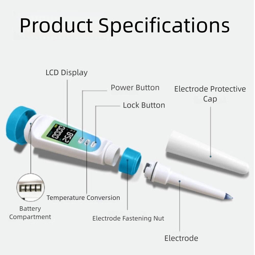 Digital Display PH Meter High Accuracy Water Quality Tester Acidity Analyzer  Food Testing
