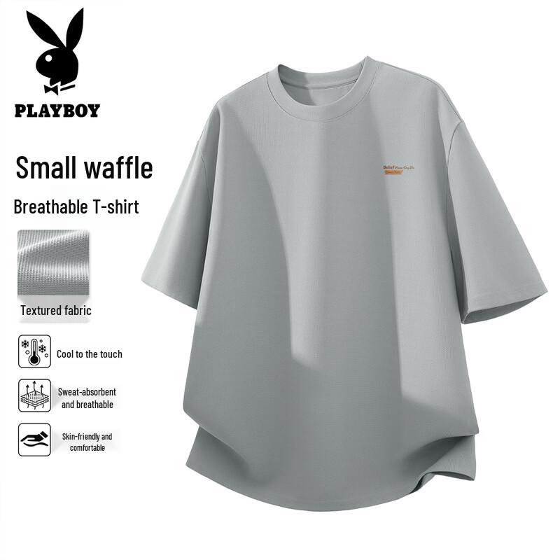 

PLAYBOY Men s Waffle Knit Short Sleeve T-Shirt L