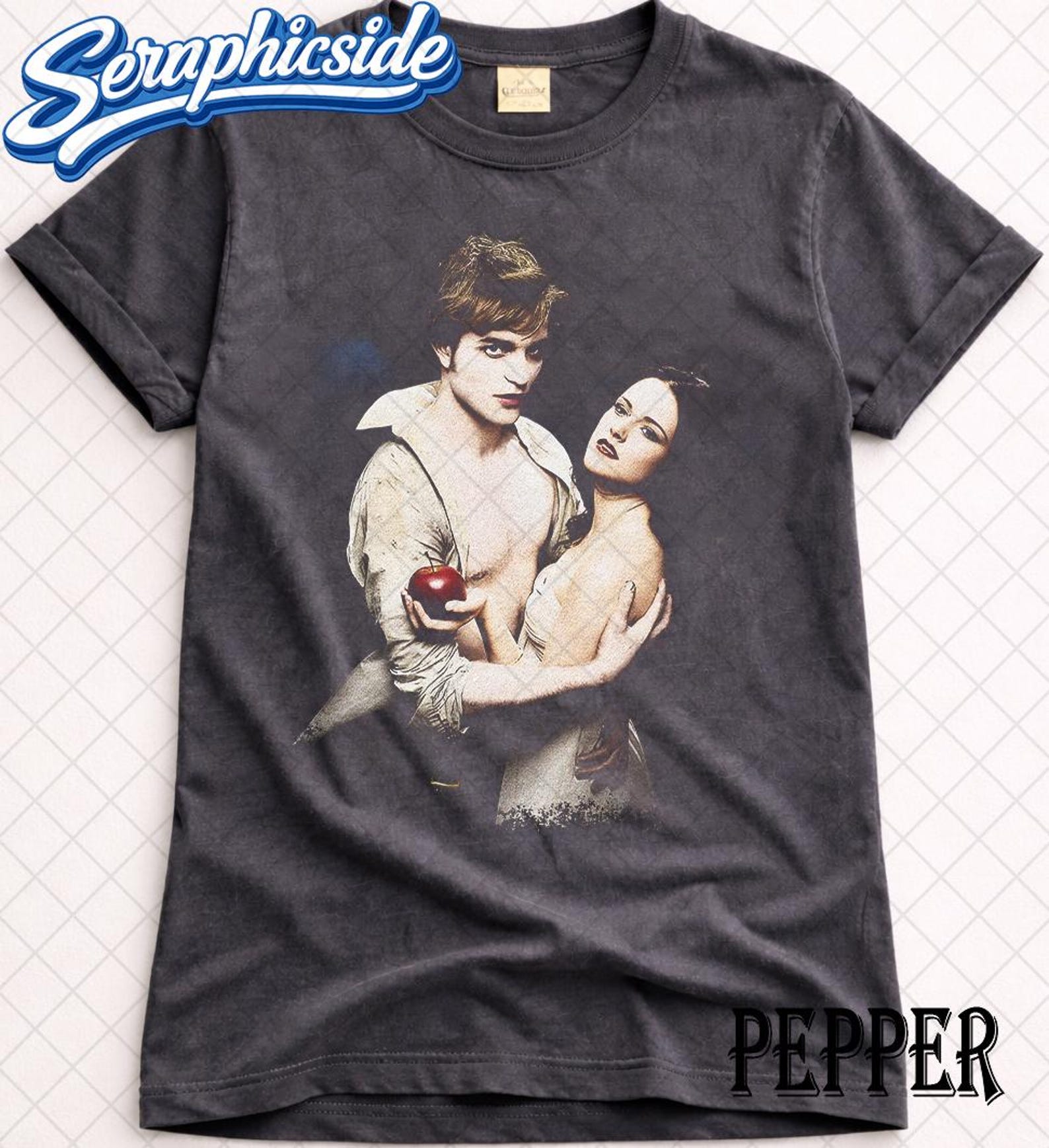 Retro 90 s Comfort Colors Edward Cullen & Bella T-Shirt, Twilight Movie Couple Shirt, Vampire Romance Graphic Tee, Twilight Aesthetic Shirt M