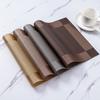 Rectangular PVC Placemat European Waterproof Anti-slip Coasters Dining Table Mats Heat Resistant Pad Cup Coffee Mats Home Decor