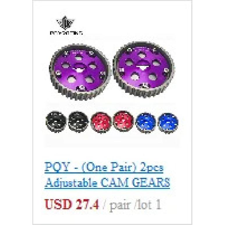 Clear Cam Gear Cover Timing Belt Cover Turbo Cam Pulley For Honda 96-00 EK With PQY Sticker PQY6337