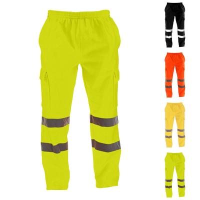 Uniforme de muncitor cu bandă reflectorizante pentru bărbați, pantaloni sport casual din lână