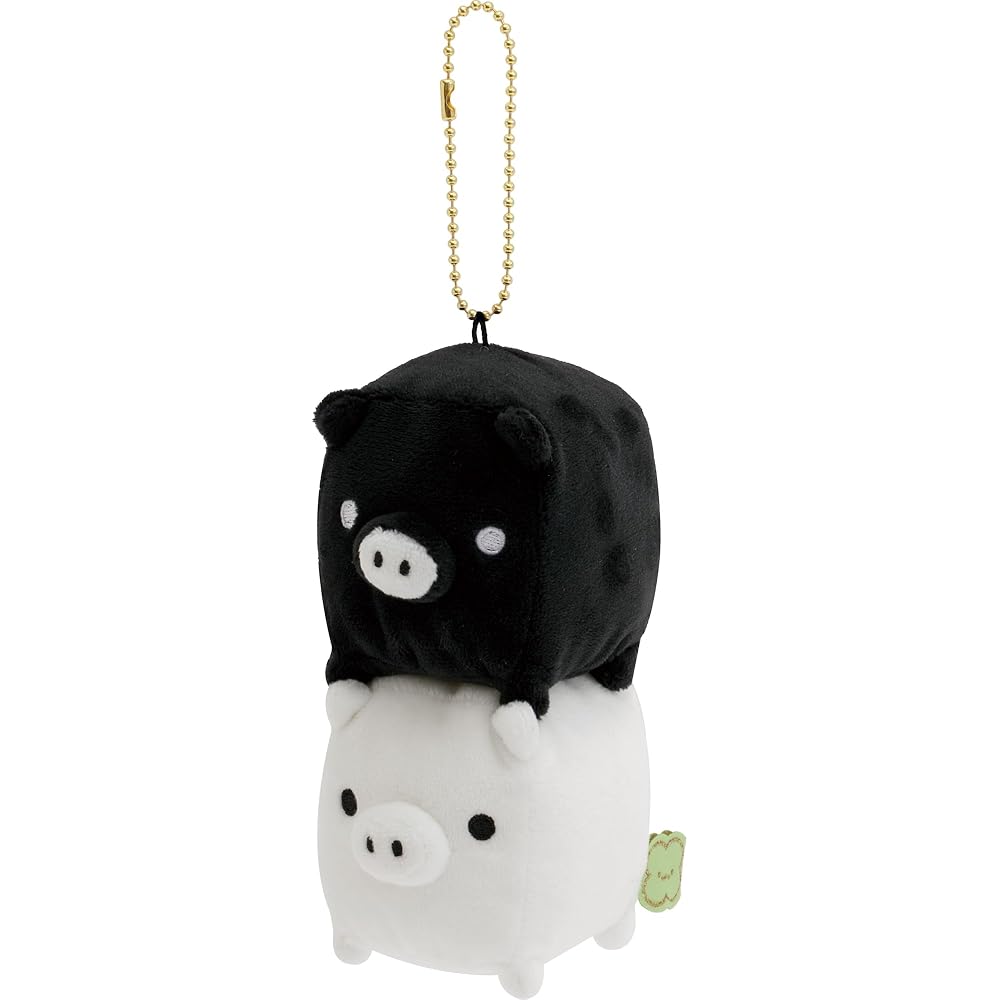 San-X San-X Town Monochrome Pig Plush Toy Hanging 15cm