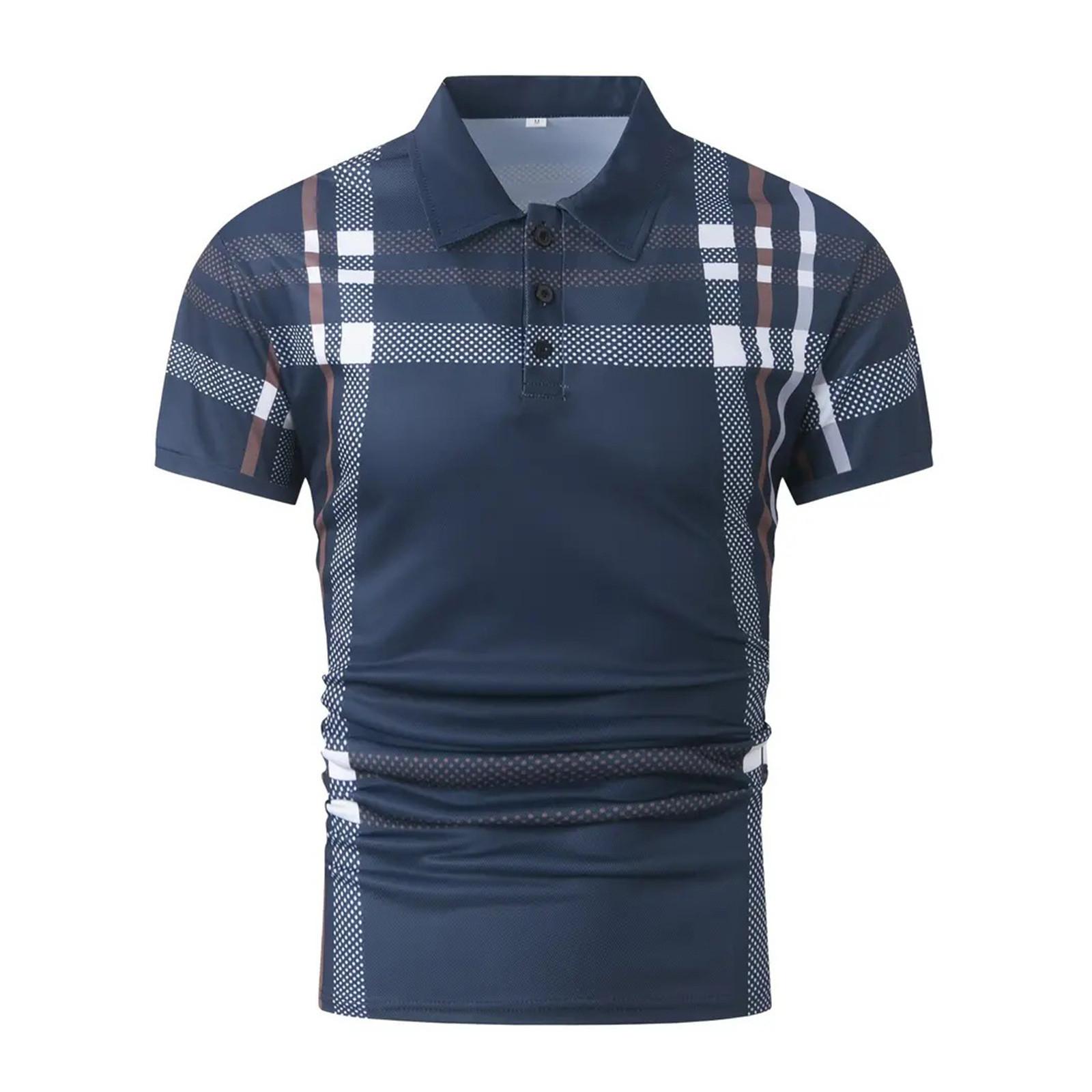 

Мужская повседневная рубашка с пуговицей на лацкане и деловым принтом, универсальный верх L