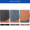Vintage Herren Geldbörse Visitenkarten Münzbörse PU Leder Münzfach Kartenhalter Tragbar Reißverschluss Clutch Karten Geldbörse Kurz Lar