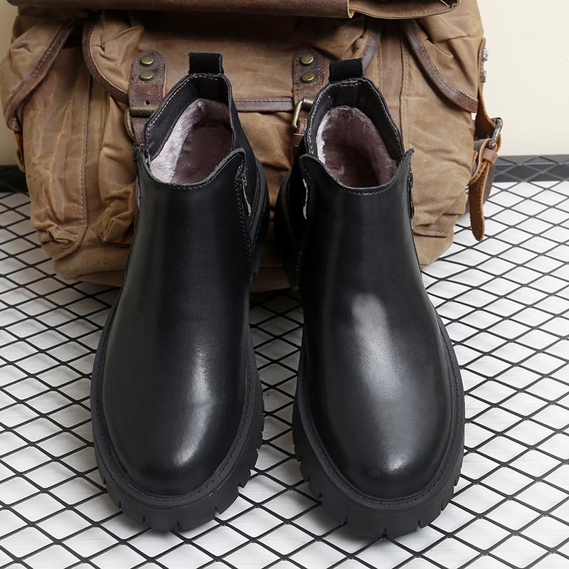 Britský styl ležérní krátké boty pánské módní boční zip vysoké boty muž klasické elegantní kotníkové boty Chelsea společenské boty