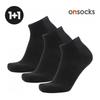 OnSocks Sports Mid Calf Socks Black 1+1 3 Pack