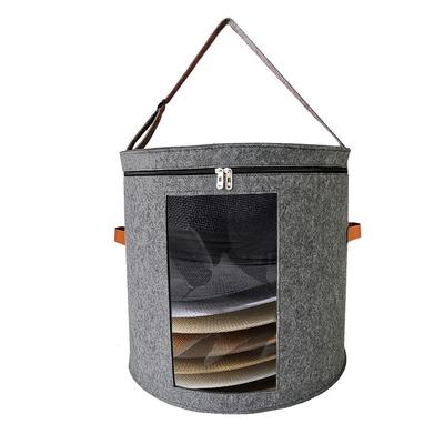 Dustproof Hat Storage Box Zippered Lid Window Cap Organizer Bag Collapsible Large Capacity Cowboy Hat Container Closet