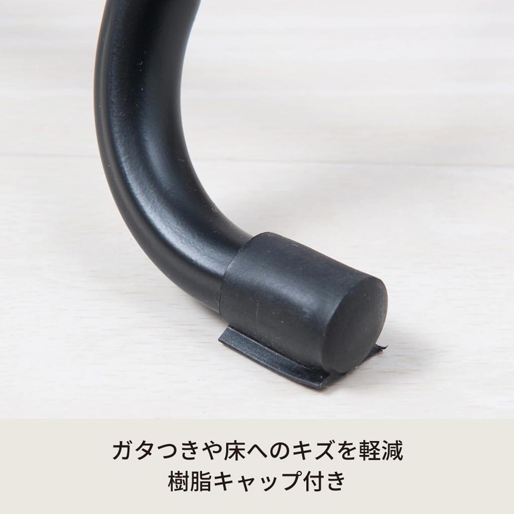 Nagai Kosan Folding Pipe Stool, 32cm Wide X 29.5cm Deep X 45cm High, Brown, Wood Grain Pattern, Fully Assembled, Vintage Stool NK-113