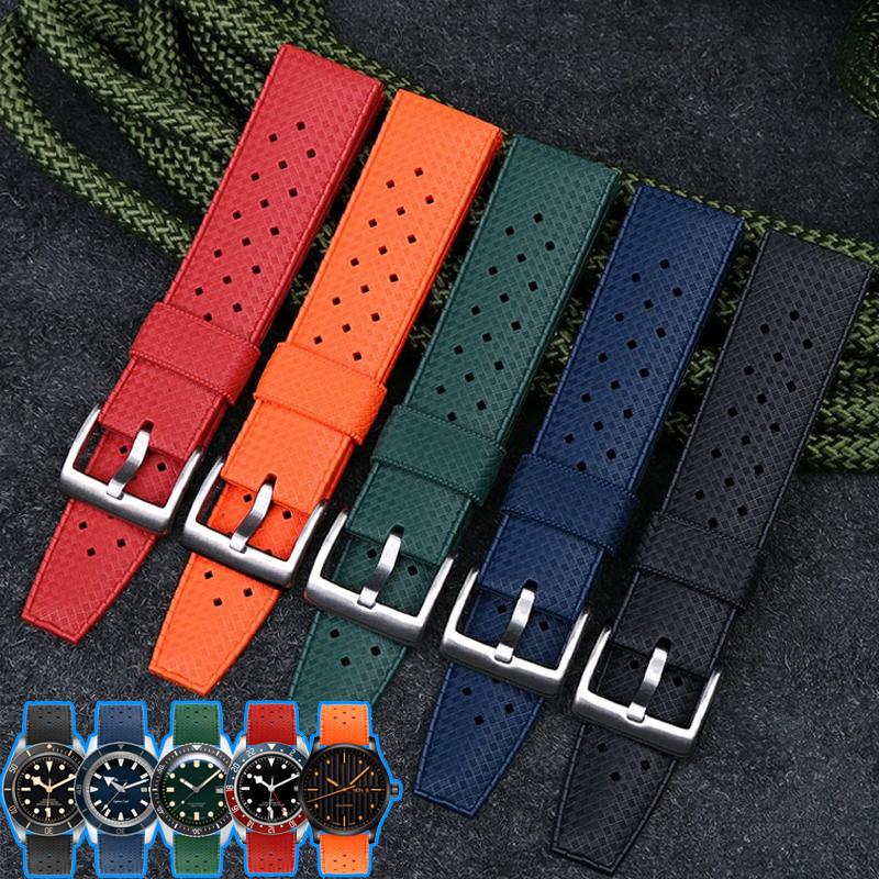 18mm 20mm 22mm Rubber Strap for Rolex SUB Omega Seamaster Seiko 005 IW DW Replacement Wrist Bracelet BLANCPAIN Fifty Fathoms