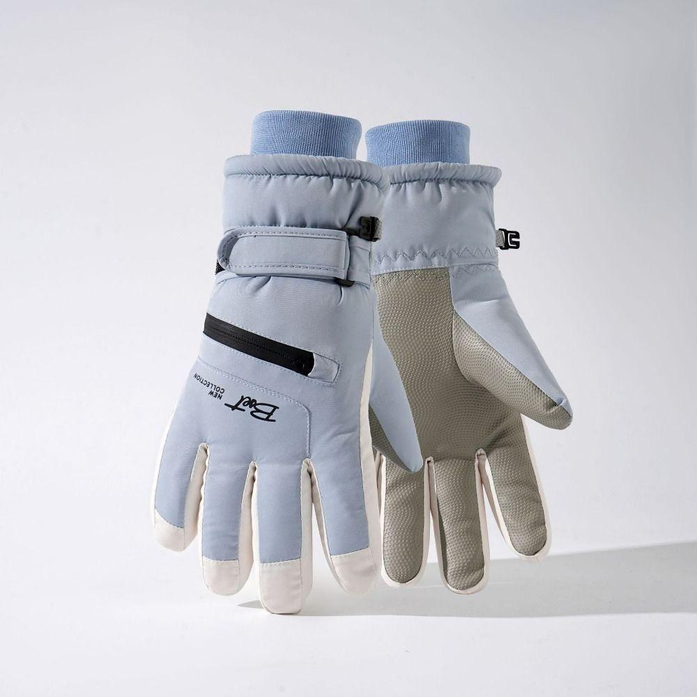 Full Finger Touchscreen Gloves With Zippered Pocket Motorcycle Gloves Winter Gloves  Camping