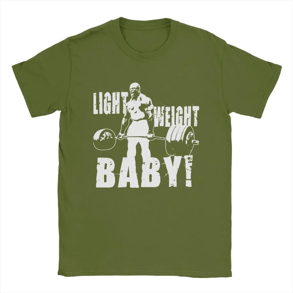 Lehké dětské tričko Ronnie Coleman pro pánské, originální trička s krátkým rukávem, kulatým výstřihem, trička z čisté bavlny s potiskem