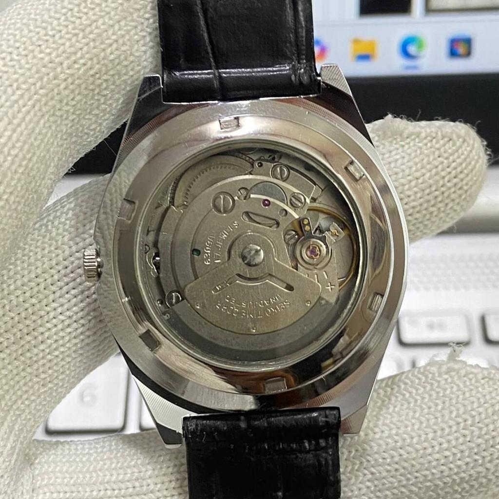 SEIKO Overhauled Extremely Vintage Automatic Excellent Limited Antique Silver 98 Men's Watch, Black, Edition