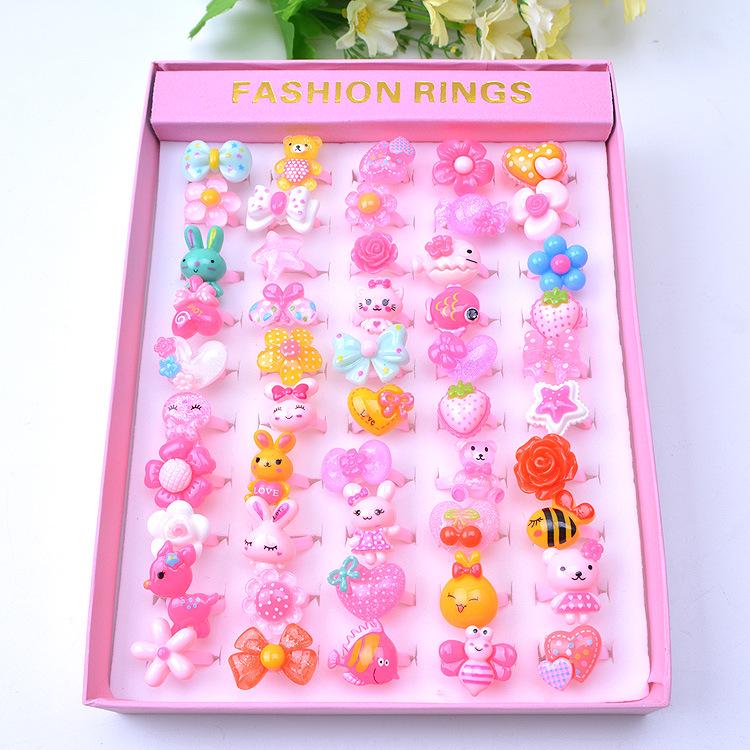 

Дитячий набір кілець принцеси з кришталевими перлами – Діамантова іграшкова біжутерія для дівчаток