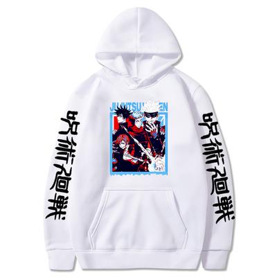 Jujutsu Kaisen Anime Pullover Grafik Hoodies Vintage Übergroße Kapuzenpullover Hip Hop Langarm Hoodie Herren Damen Kleidung