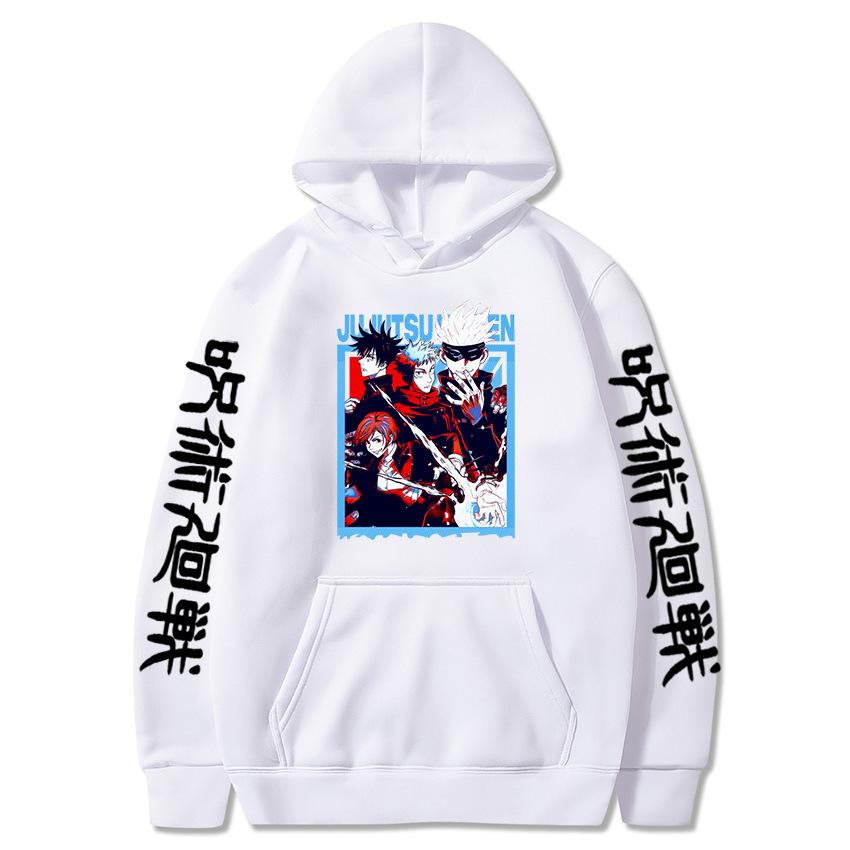 Jujutsu Kaisen Anime Pullovers Graphic Hoodies Vintage Oversized Hooded Hip Hop Long Sleeves Hoodie Men Women Clothes