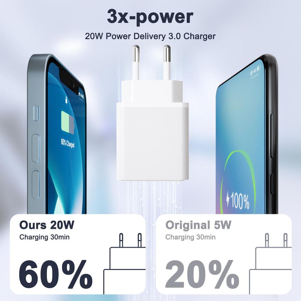 iPhone 15 Charger: Apple Lightning to USB-C Two-Way Data Cable
