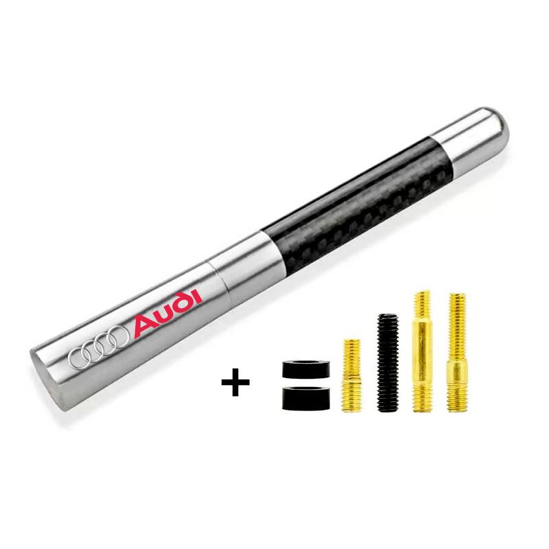 12cm Car Delicate Carbon Fiber Short Antenna Radio Auto Accessories for Audi C5 C6 C7 A4 B6 B8 B7 A6 A3 A5 Q3 Q5 Q7 8P S3 S5 S4 S2 S6 RS3 RS4 RS5 RS6