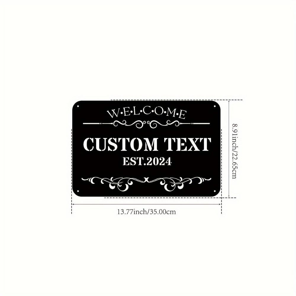 

Metal Welcome Sign Address Plaque House Number Wall Decor Housewarming Gift TYDZ003908