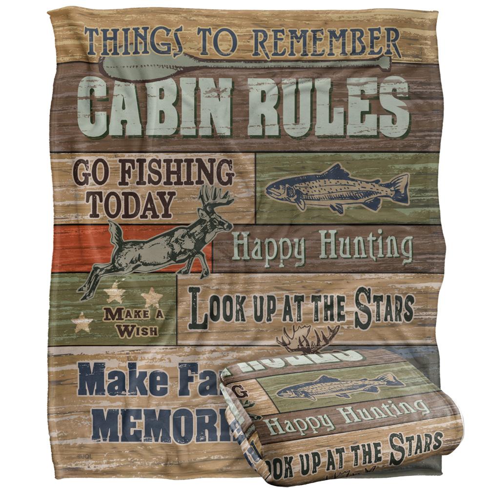 JQ Licensing Silky Cabin Rules Supersoft Blanket