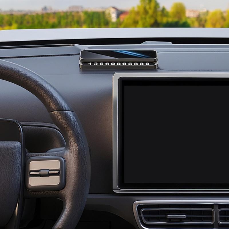 Accessorio Auto Adesivo Targa Parcheggio Temporaneo per Auto Cruscotto Auto Targa Numero di Telefono Targa Nascondi Numero di Telefono