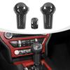 3Pcs/Set Car Gear Shift Knob Head Auto Interior Gear Knob Cover Trim Cover Red Black Carbon Fiber For Ford Mustang 2015 - 2019
