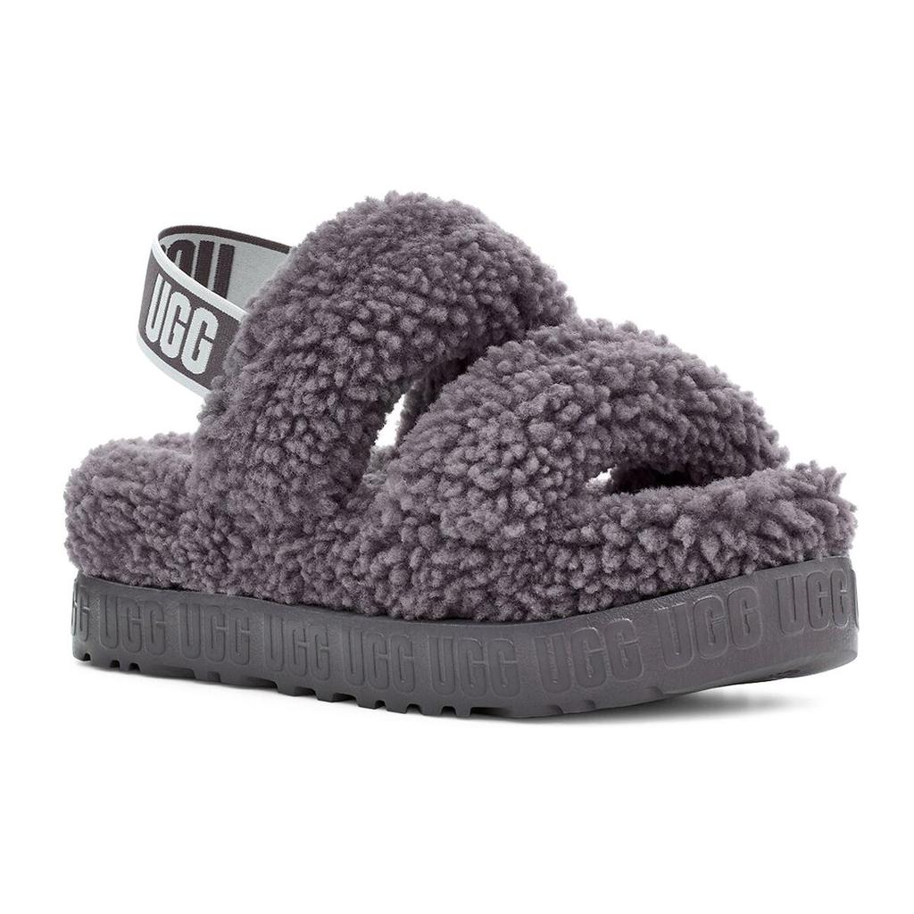 UGG Oh Fluffita Sandals Gray Women's 1120876-SHA