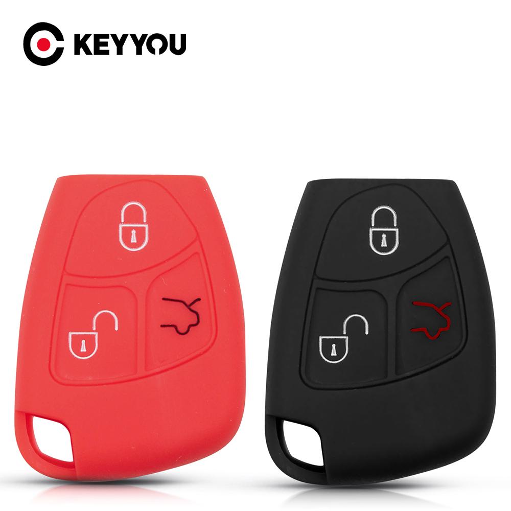 For Mercedes-Benz Cl55 Cl600 Cl65 C230 C240 C280 C320 3 Button Silicone Remote Key Cover Protector Shell Case Fob