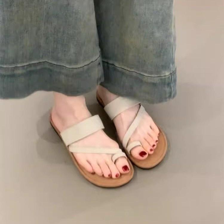 Retro Casual Platform Cover Toe Slippers Women's 2025 New Summer Seaside Vacation Casual Beach Sandals Drag